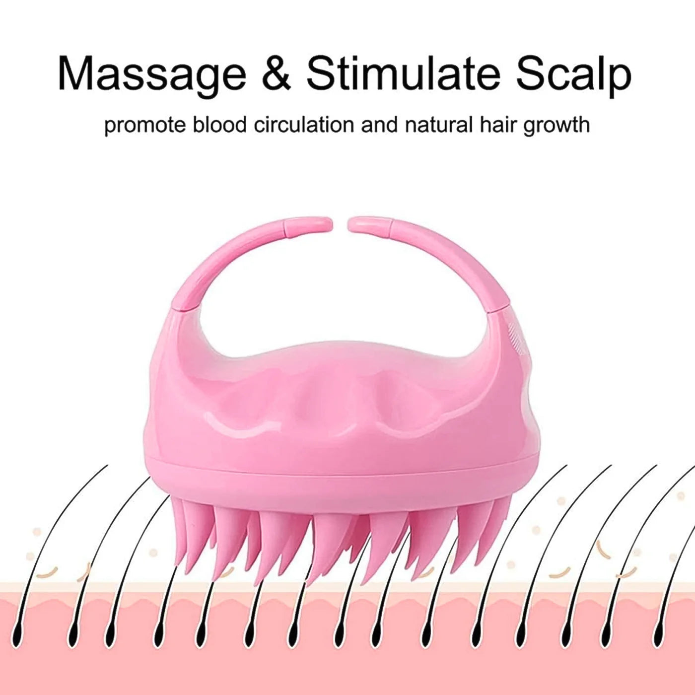 UK-0706 Scalp Massager Hair Brush Wet Dry Comb Head Scrubber 100% Comfortable for All Hair Improve