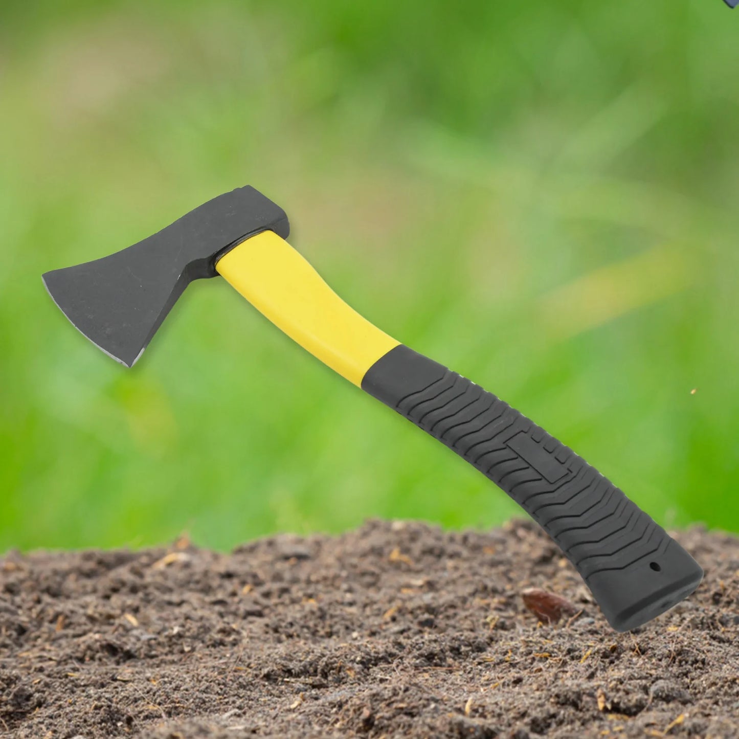 UK-0136 Hatchet Axe Gardening Tools Fiberglass Body Rubberized Handle Wood Cutting Axe, Camping Axe, Safety Axe