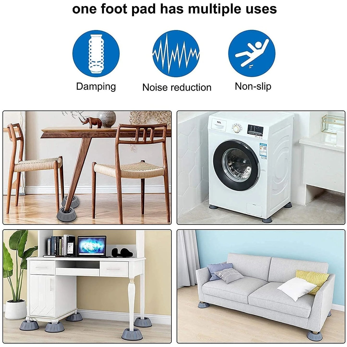 UK-0121 Anti Vibration Pads for Washing Machine/Fridge/Home Furniture