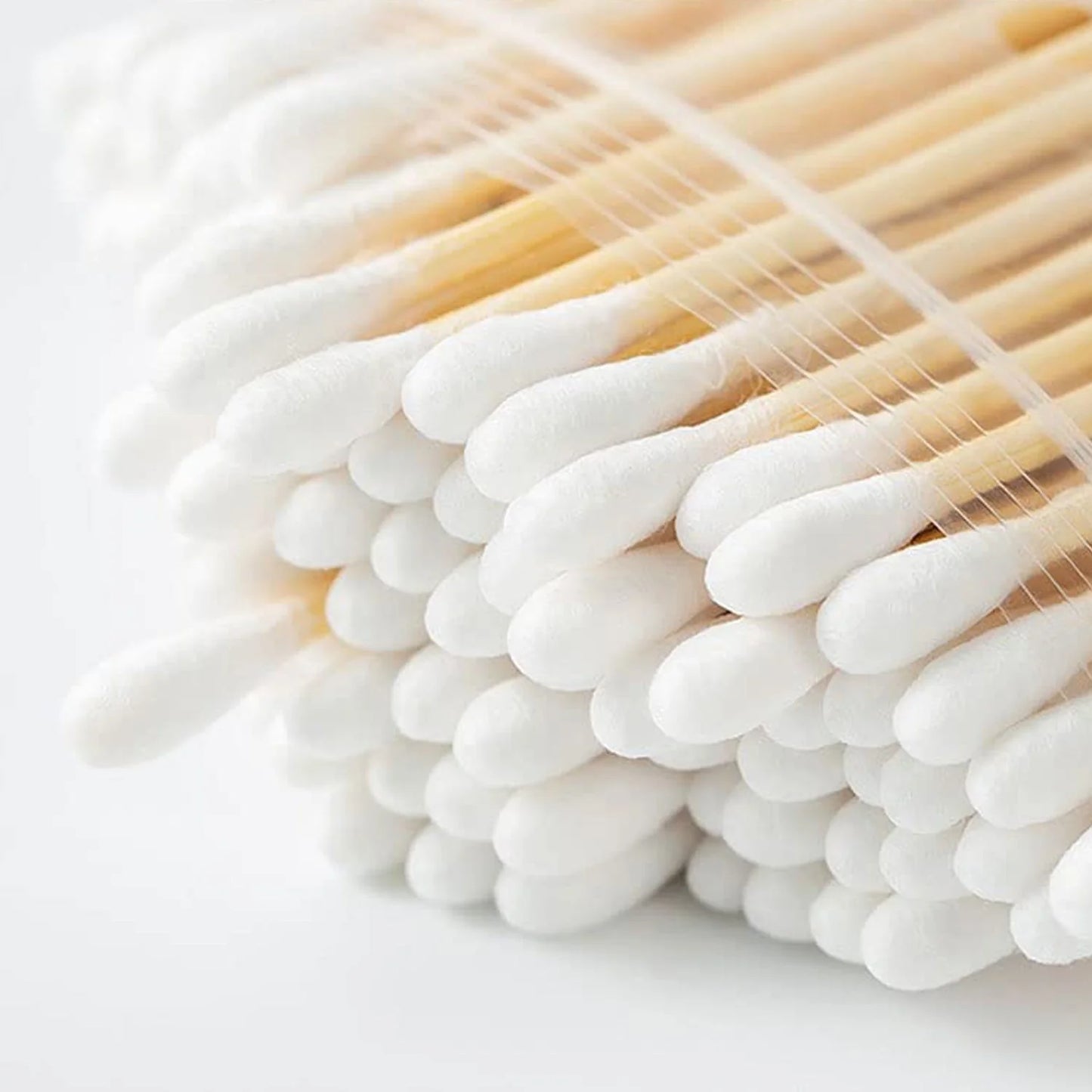 UK-0582 Cotton Swabs Bamboo with Wooden Handles for Makeup Clean Care Ear Cleaning Wound Care Cosmetic Tool Double Head Biodegradable Eco Friendly