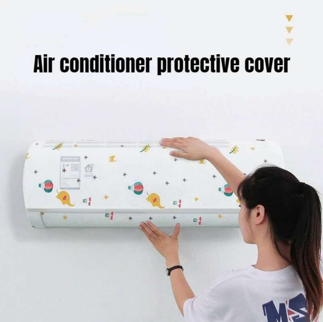UK-0668 Air Conditioner Cover for 1.5 & 2 Ton Split AC Dustproof Waterproof Stretchable AC Cover with Elastic For All Company