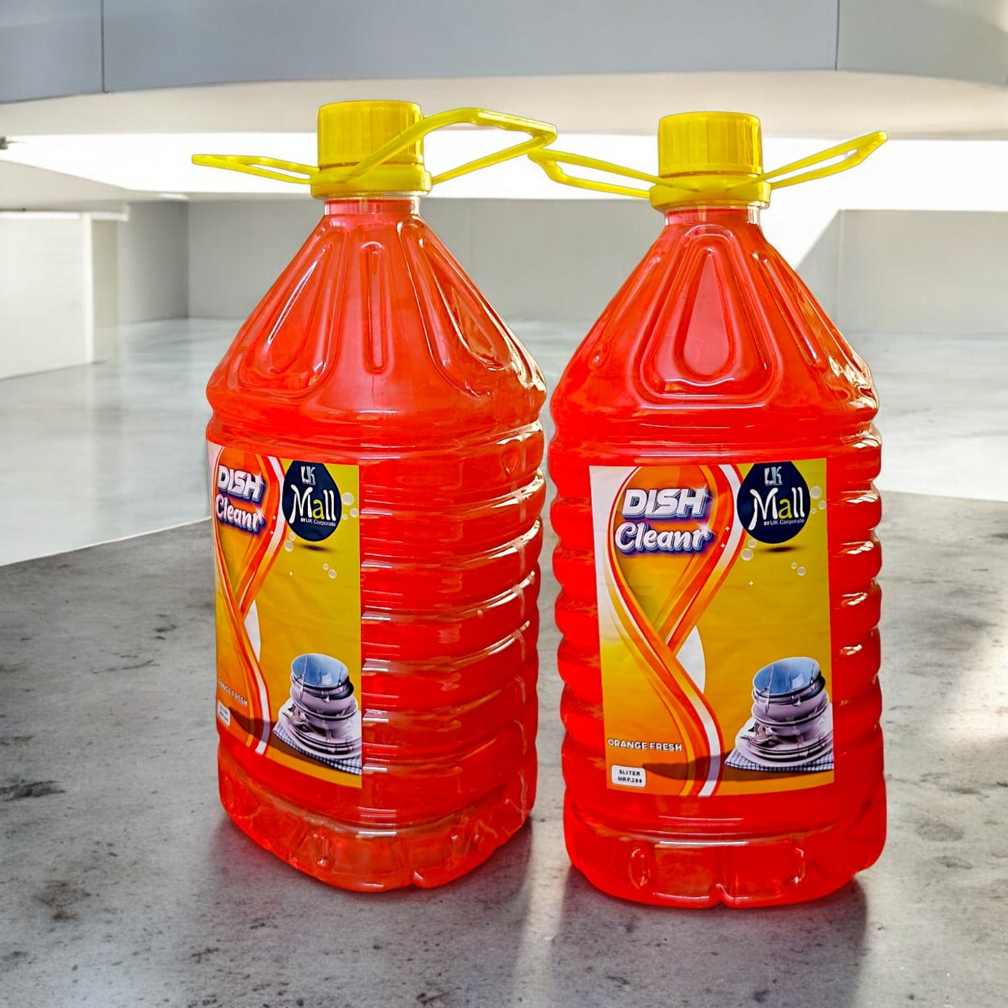 UK-0693 Dish Wash Liquid Gel 5 Litres , Power of LEMON, Leaves No Residue, Grease Cleaner for All Utensils, Concentrated Dishwash Liquid Kitchen Soap