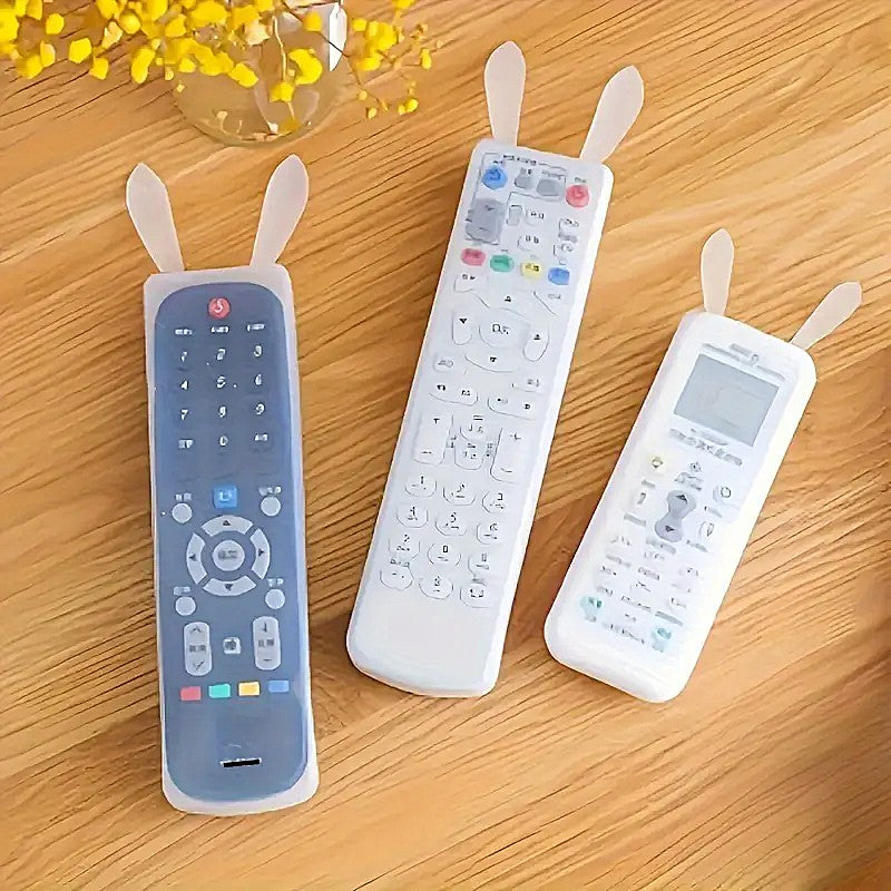 UK-0681 2 Pcs Stretchable Silicone Remote Cover of Different Sizes for TV, AC, Setup Box Remote | Dust Proof and Water Proof [ Transparent