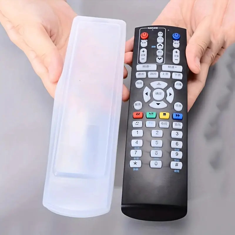 UK-0681 2 Pcs Stretchable Silicone Remote Cover of Different Sizes for TV, AC, Setup Box Remote | Dust Proof and Water Proof [ Transparent