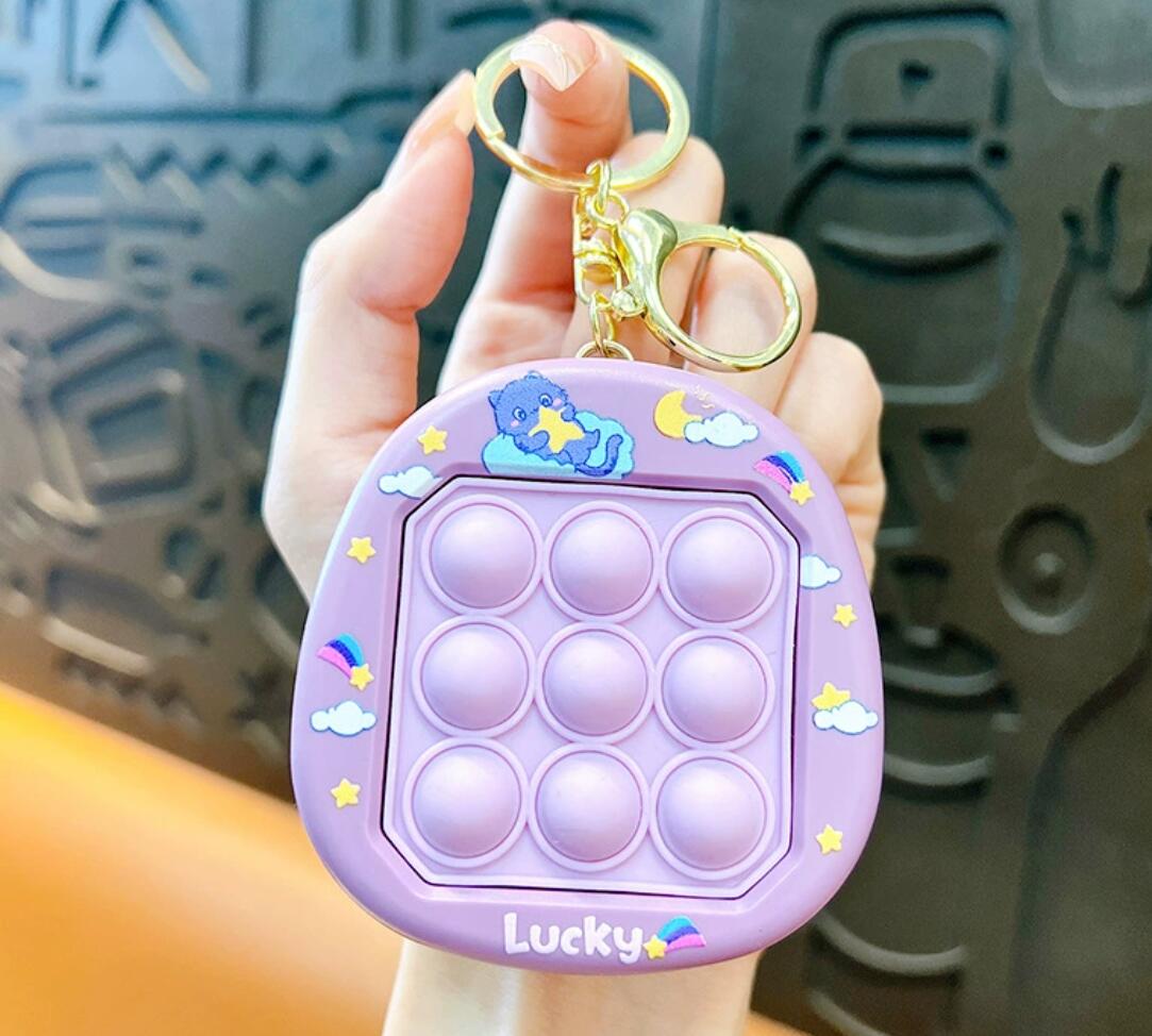 UK-0928 bubble squeeze decompression toy keychain