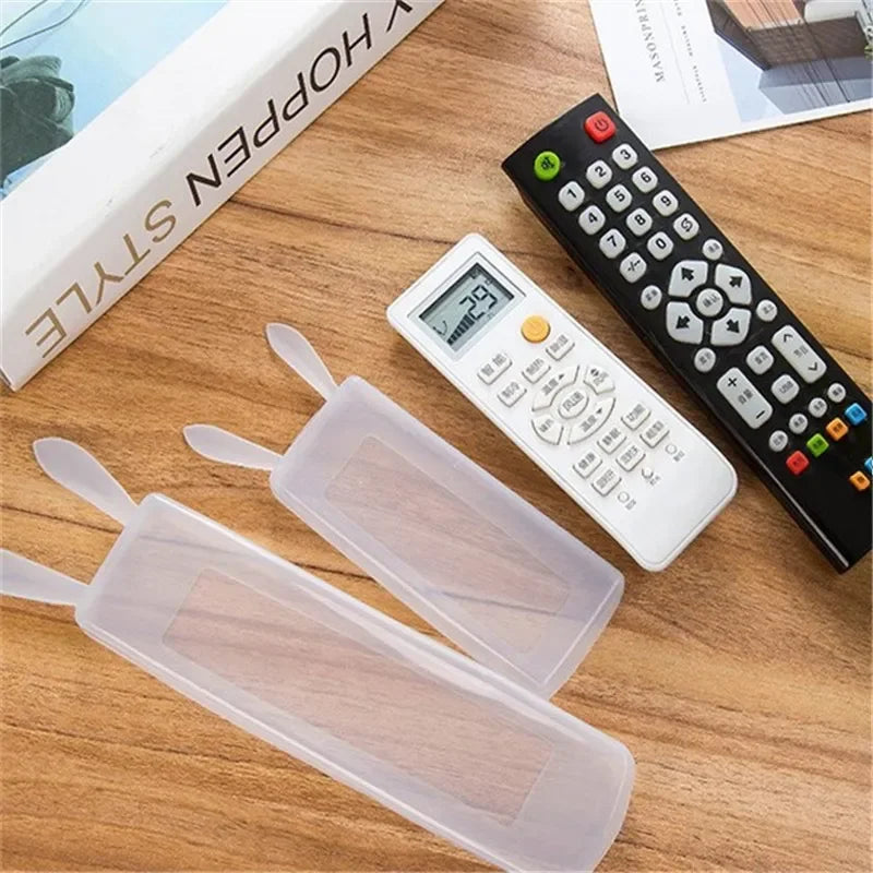 UK-0681 2 Pcs Stretchable Silicone Remote Cover of Different Sizes for TV, AC, Setup Box Remote | Dust Proof and Water Proof [ Transparent