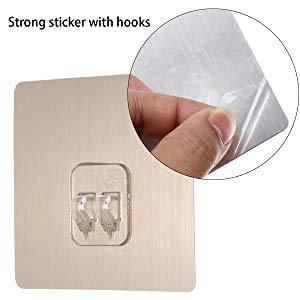 UK-0887 Self Adhesive Wall Hook Seamless Stickers Wall-Mounted Super Strong PVC Waterproof Big Adhesive Heavy Duty Magic Sticky