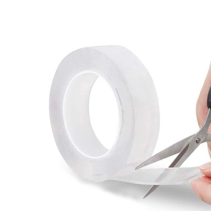 UK-0107 3 Meter Multipurpose Double Sided Tape - Adhesive Silicone Tape, Heavy Duty, Heat Resistant, Multi-Functional, Removable, Washable, Reusable Anti-Slip Gel Nano Grip Tape