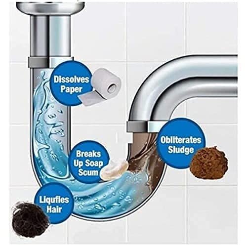 UK-0363 Powerful Sink and Drain Cleaner, Portable Powder Cleaning Tool Super Clog Remover Chemical Powder Agent for Kitchen Toilet Pipe Dredging