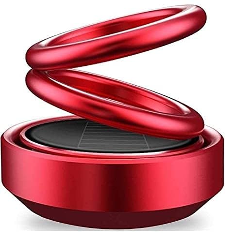 UK-0139 Solar Power Car Aroma Diffuser 360°Double Ring Rotating Design, Car Fragrance Diffuser, Car Perfume Air Freshener