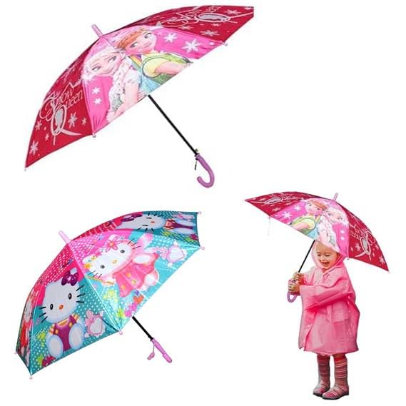 UK-0892 Kids Umbrellas for Rain Umbrella,Windproof Umbrella for Kids Boys and Girls, Cartoon Theme Chaata for Kids Girl Princess Chaata Random Color