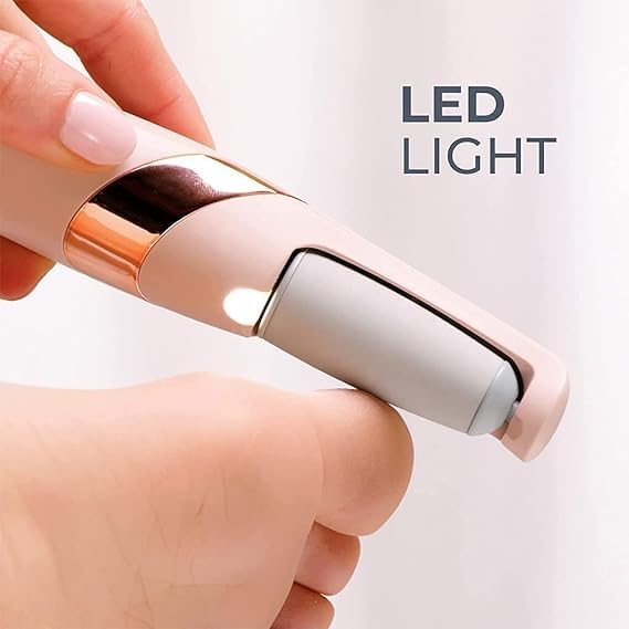 UK-0718 Electronic Pedicure Tool, Cordless Rechargeable Callus Remover, Polishing Wand with LED Light, Portable Foot Scrubber for Women and Men