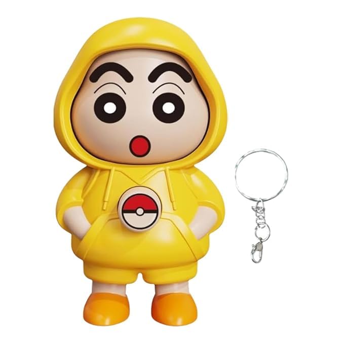 UK-0905 Shinchan Face Changing Keychain | Cartoon Shinchan ABS Key Holder | 3D Expression Changing Model | Cute Unisex Toy Keychain for Bags & Keys