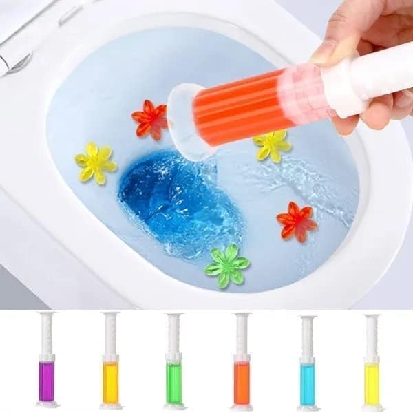 UK-0913 Fresh Flower Stamp Toilet Gels, Stops Limescales and Stains with Air Freshening Scent