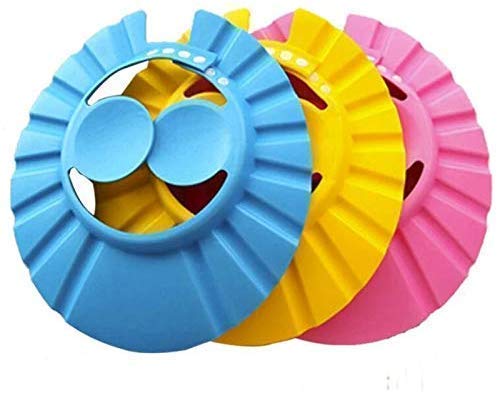 UK-0115 Baby Bathing Adjustable Shower Cap for Eye and Ear Protection -Multicolor