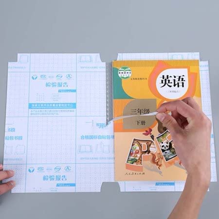 UK-0349 30pcs Book Covers Waterproof Plastic Clear Paper Sticker Book Cover Film for Textbooks Hardcover Protective Thick Sticky Transparent Cover for Students School Office Self-Adhesive A4 Book Cover