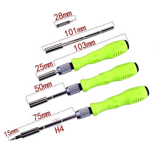 UK-0114 32 In 1 Mini Screwdriver Bits Set with Magnetic Flexible Extension Rod for Home Appliance, Laptop,Mobile