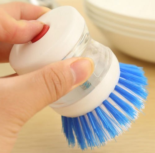 UK-0717 Plastic Premium Cleaning Brush with Liquid soap Dispenser