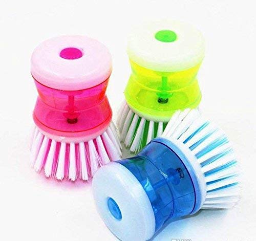 UK-0717 Plastic Premium Cleaning Brush with Liquid soap Dispenser
