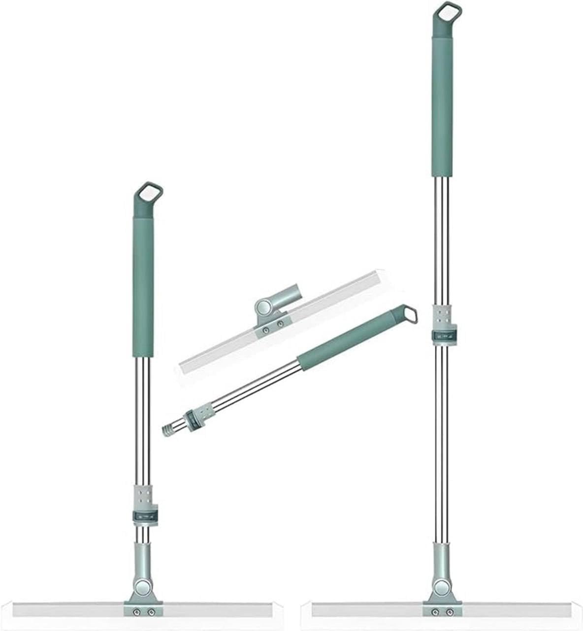 UK-0748 Bathroom Cleaning Wiper, Slim Floor Squeegee Mop with Telescopic Handle for Bathroom, Tiles, and Floor Scrubbing, 360° Rotating Silicone Wiper