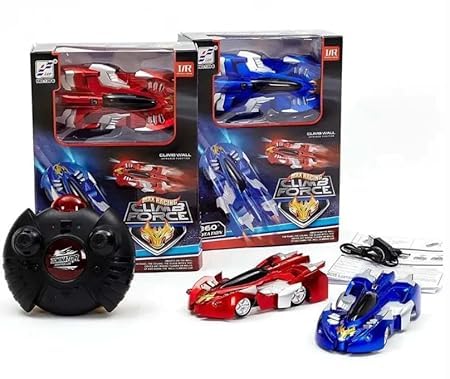 UK-1015 Wall Climb Remote Control Racing Car, Anti Gravity Ceiling Wall Floor Climb Car 2.4G 360 Rotating Stunt High Speed Rechargable Rc Toy with LED Lights