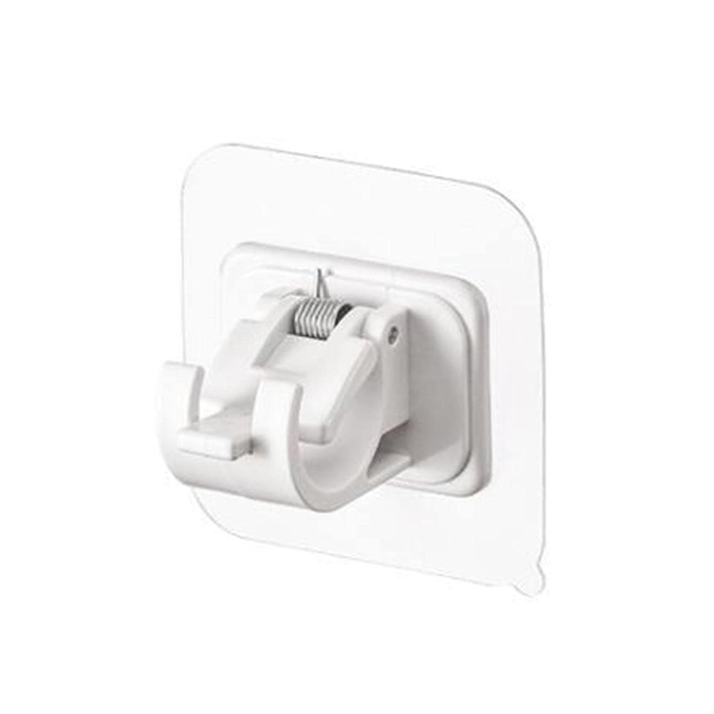 UK-0886 Self Adhesive Curtain Rod Bracket Drapery Hook, Plastic Wall Brackets Towel Rod Hooks for Home Bathroom and Hotel Use 2PC