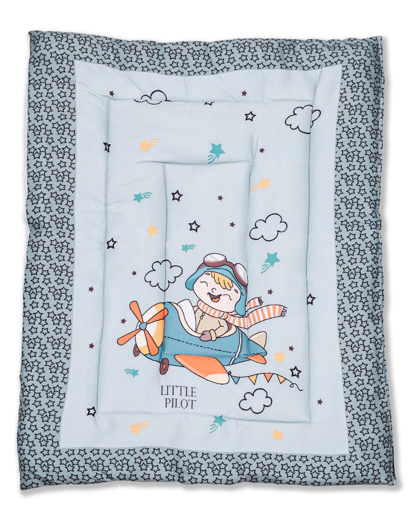 UK-0351 Newborn Baby Cotton Baby Bed | Godari | Cradle Bed | Crib Sheet | Changing Mat Baby Godadi | Godari | Bedding Set (PREMIUM)