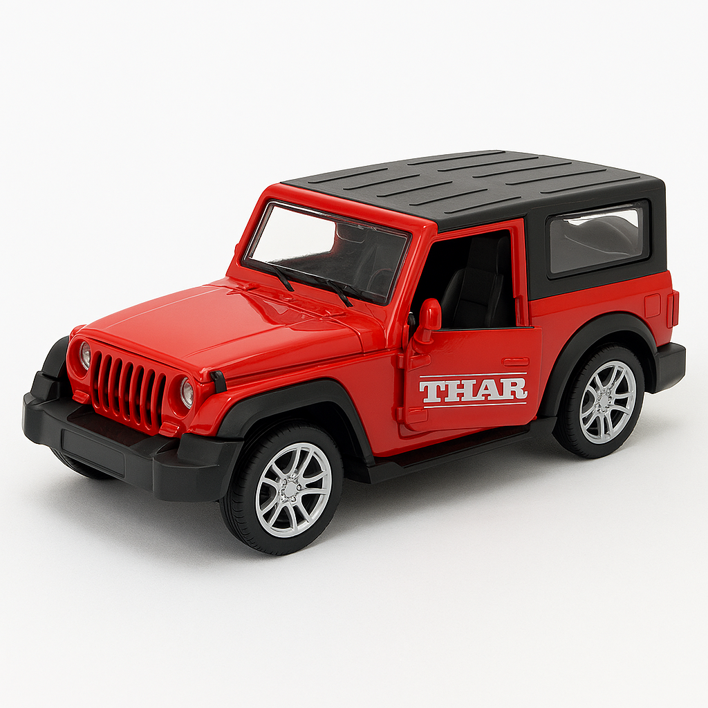 UK-0942 Thar Die-Cast Metal Toy for Kids | Pull Back Action Miniature Scaled Model Car | Openable Doors