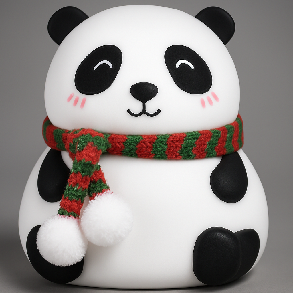 UK-0944 Panda Lamp, Panda Gifts, Panda Touch Silicone Lamp, Birthday Gift for Girls and Boys, Panda Light Lamp, Kids Night Light, Silicone Lamp, Rechargeable - Close Eye, Multicolor