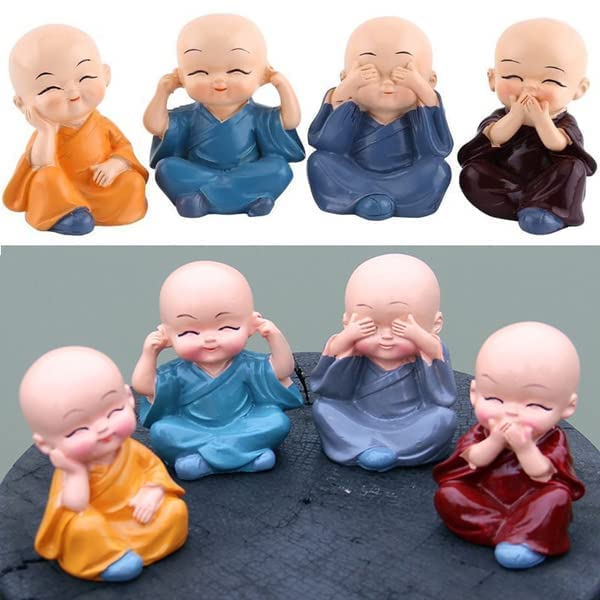 UK-0131 Baby Buddha 4PC and Show Piece Used for House, Office and Official Decorations ETC