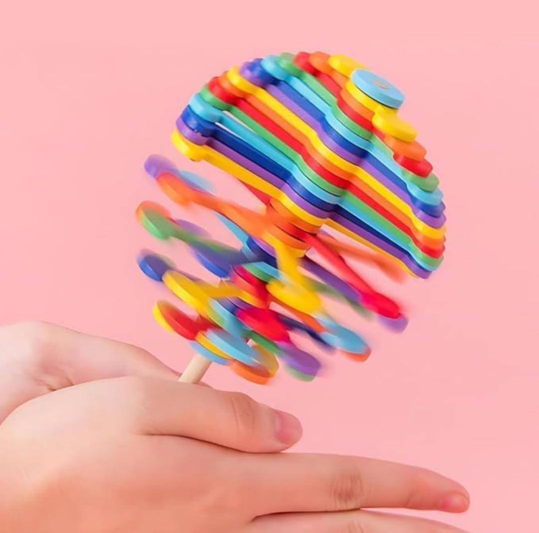 UK-0716 Candy Flower Toy for Kids | Spin Toy with Fun Stress Relief Toy | Best Return Gift | Gift for Boys and Girls