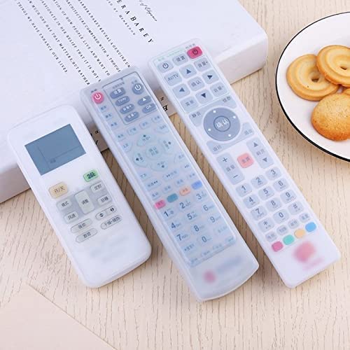 UK-0757 3 Pcs Silicone TV Remote Cover and AC Remote Control Dust Cover