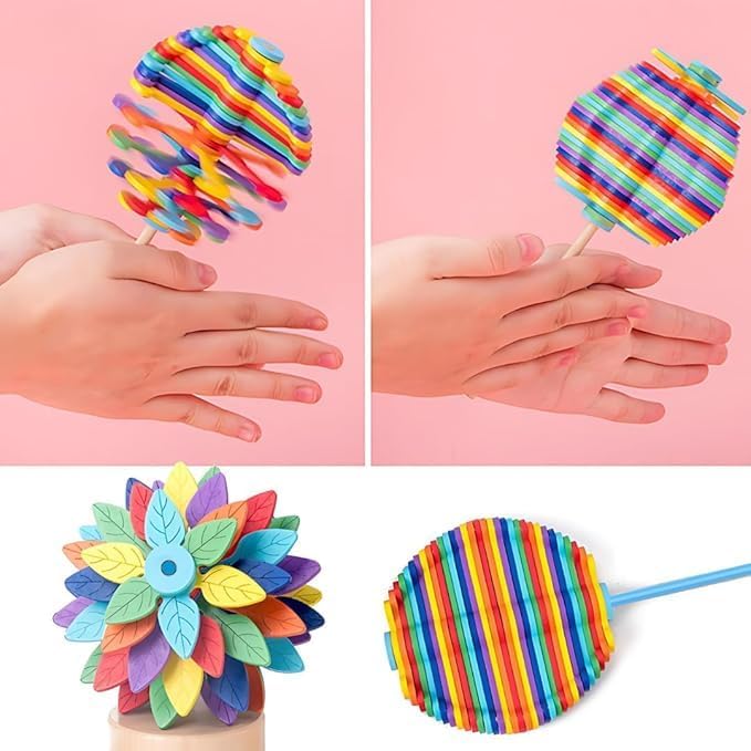UK-0716 Candy Flower Toy for Kids | Spin Toy with Fun Stress Relief Toy | Best Return Gift | Gift for Boys and Girls