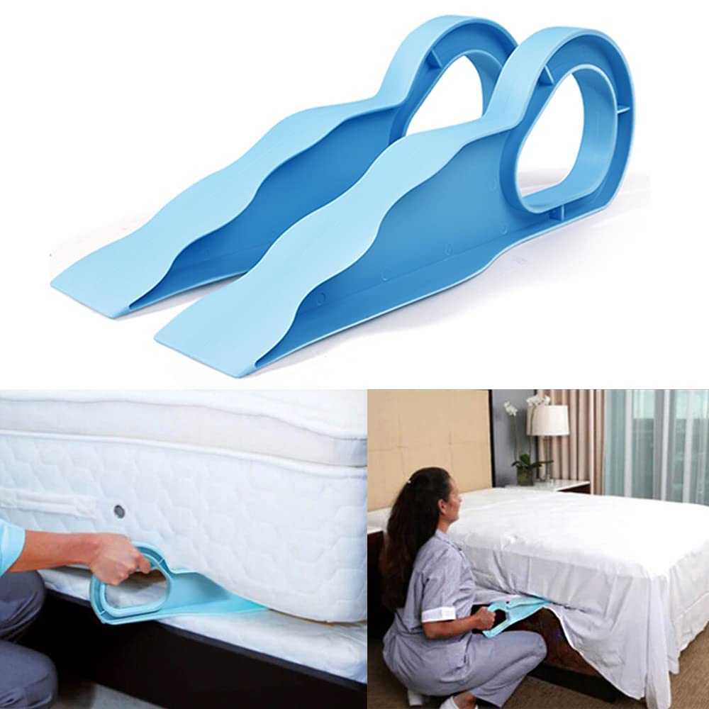 UK-0702 Mattress Lifter Tool 2 in 1 Bed Sheet Tuck in Tool, Mattress Lifter Stand Bed Lifter Helps Lift and Hold Mattress Wedge Elevator Tool Bed Making Tool