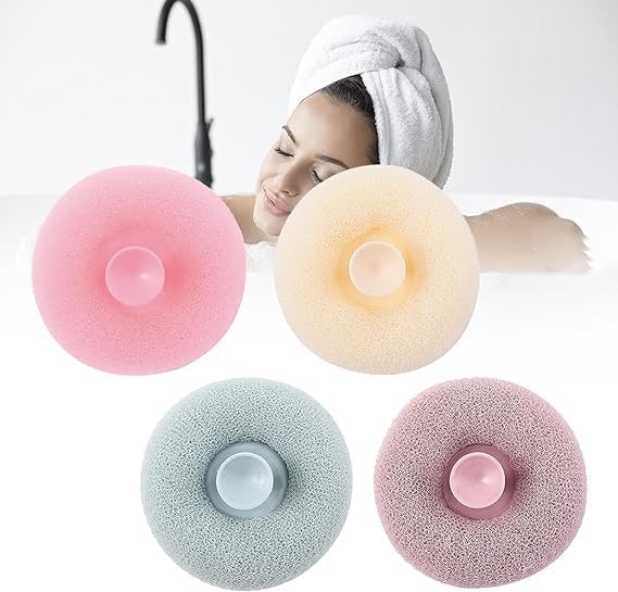 UK-0362 Loofah Bath Sponge Body Scrubber Mesh for Men Women Exfoliating Bath Sponge Cleaning Brush for Body