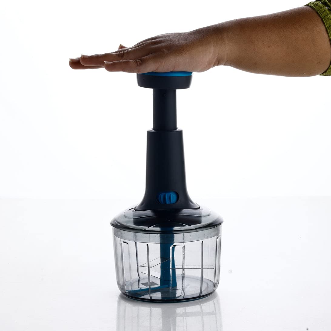 UK-0201 GANESH Hand Press Bingo Push Chopper with Lock & Unlock System, Mini Handy & Compact Chopper(750ML)