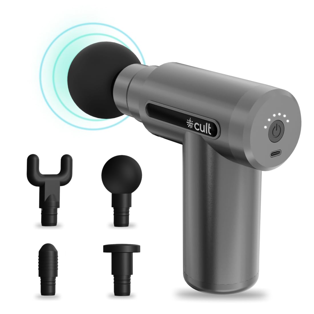 UK-0907 Portable Massage Gun – Deep Tissue Massager for Pain Relief | Unisex Handheld Muscle Relaxing Machine, 6 Speeds & 4 Heads