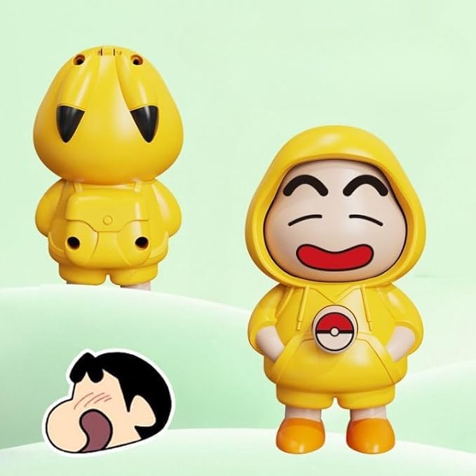 UK-0905 Shinchan Face Changing Keychain | Cartoon Shinchan ABS Key Holder | 3D Expression Changing Model | Cute Unisex Toy Keychain for Bags & Keys