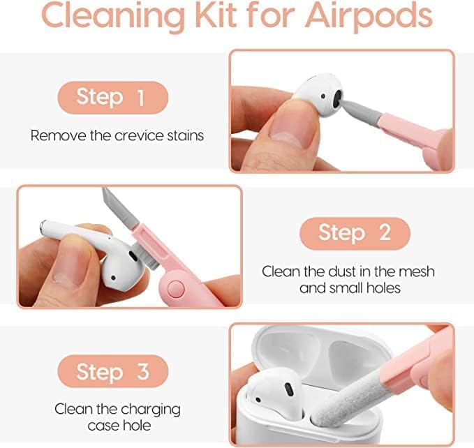 UK-0870 7 in 1 Electronic Cleaner Kit, Keyboard Cleaner Kit with Brush, 3 in 1 Cleaning Pen for AirPods Pro, Multifunctional Cleaning Kit for Earphone, Keyboard, Laptop, Phone, PC Monitor