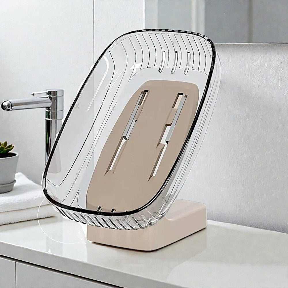 UK-1049 Soap Box, Soap Holder with Fast Water Drainage | Premium Plastic Soap Dish for Bathroom, Wash Basin & Kitchen ( 1PC )