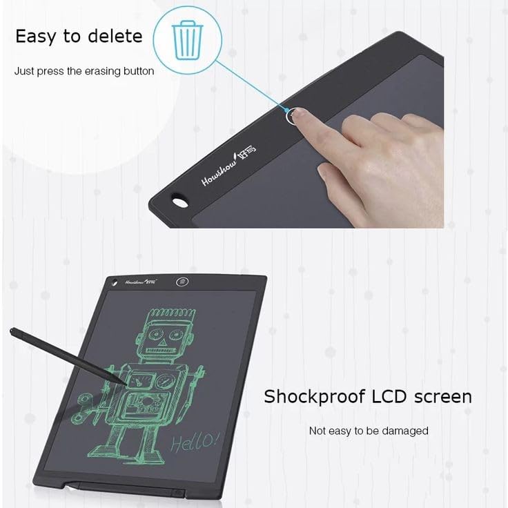 UK-0749 12 inch LCD Writing Tablet for Kids Writing pad for Study, Drawing Tablet, Slate Board, E-Note Pad, Remove Button, Handwriting Best Birthday Gifts for Adults & Kids