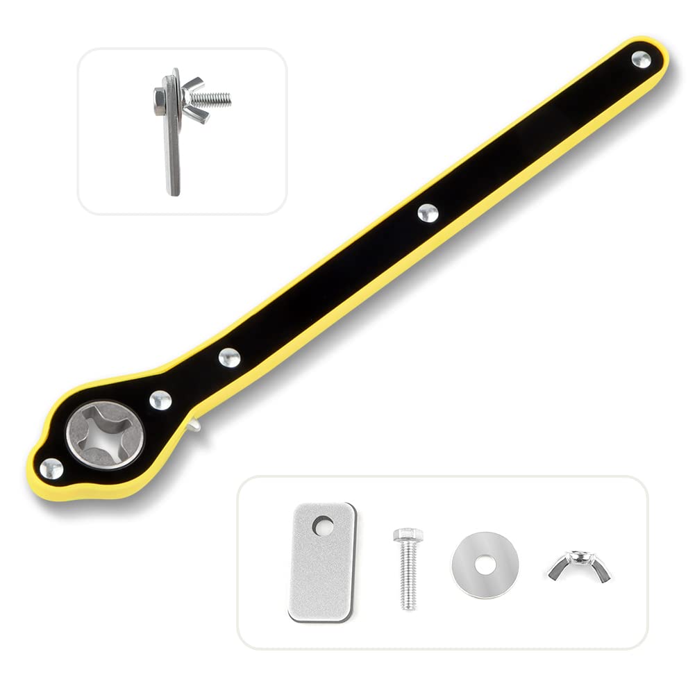 UK-1054 Auto 360 Degrees Swivel Car Jack, Handle Scissor Jack, Garage Tire Wheel Lug Wrench, Lift Speed Handle Tool