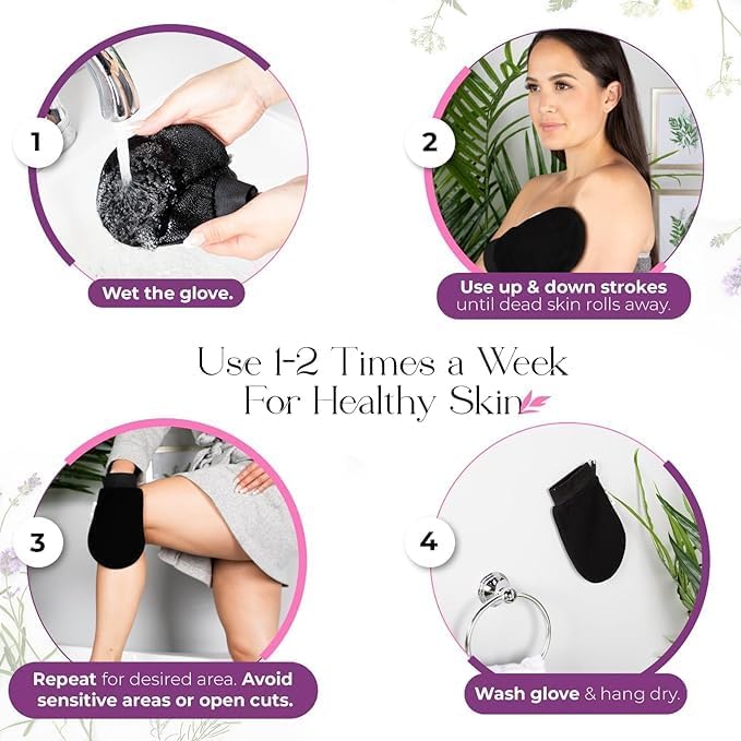 UK-0857 Dead Skin Gloves for Dead Skin Bath Scrub Glove Body Whitening Body Exfoliator Mitt
