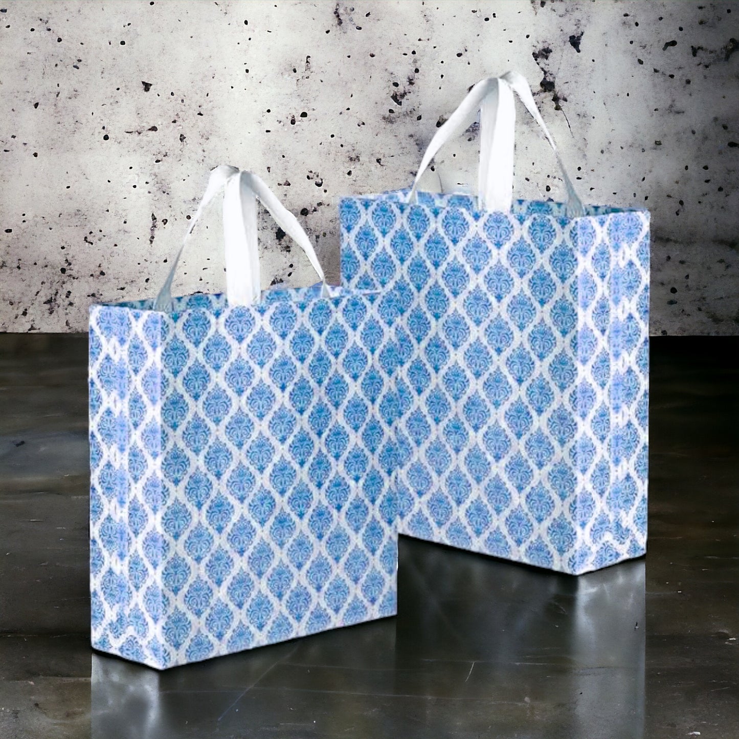 UK-0601 Festive Special Reusable Non-Woven Laminated Gift Bags, Wedding Gifts, Shagun, Saree, Mithai, Jewellery, Traditional Gifting Carry Bag