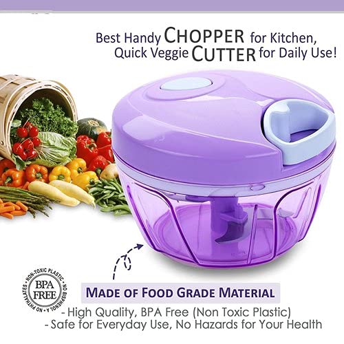 UK-0736 Handy Vegetables & Fruit Chopper with 3 Blades 550ml