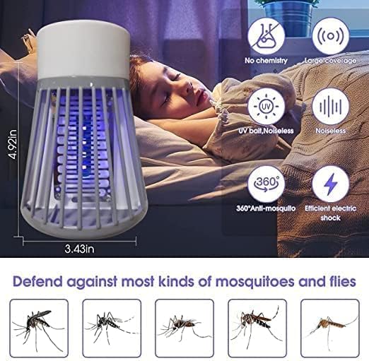 UK-0774 Mosquito Killer – Mosquito Trap, Zapper, and Repellent Device with UV Light, Indoor & Outdoor Bug Killer Lamp, Plug-in Insect Killer