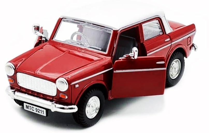 UK-0955 Queen 70's Classic Toy car, Opanable frount Doors, Pull Back Action Toy, Openable Doors Antique Sturdy Collectible Die Cast Scale Model