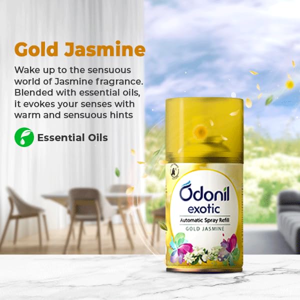 UK-0445 Odonil Automatic Spray | Machine + 1 Refill | 2X Long Lasting | 2200 Sprays Guaranteed | Lasts Upto 60 Days