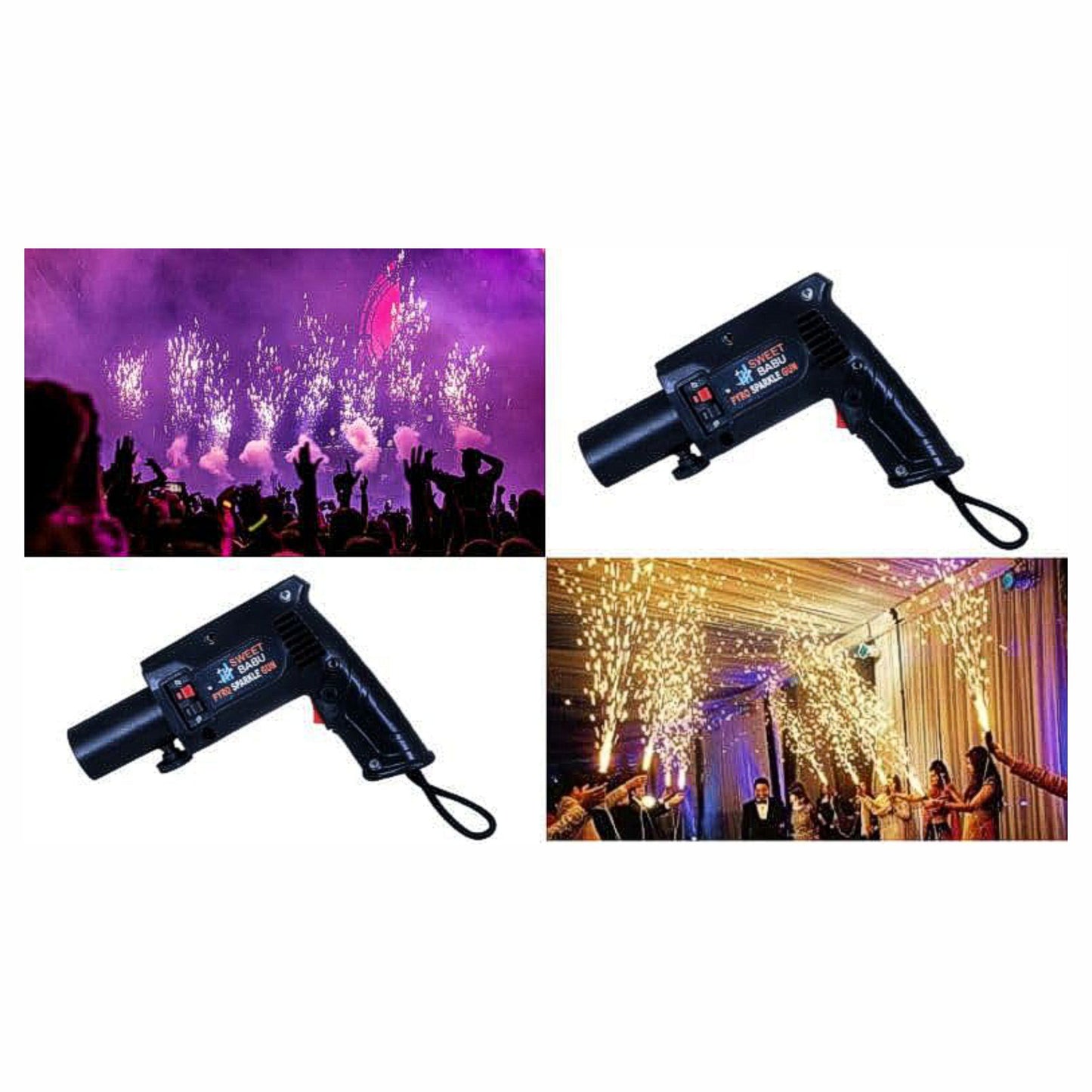 UK-0682 Handheld Sparkler Pyro Gun/Party Gun, Cold pyro Gun for Private Parties, Functions, Pubs, Events, Wedding Party and All Kind of Celebrations