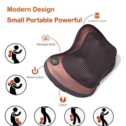 UK-0102 Body Massage Pillow neck massager cushion seat stress pain relief relax massage Car or Electronic Massage Pillow Massager 8 Ball Neck Shoulder Massager Back